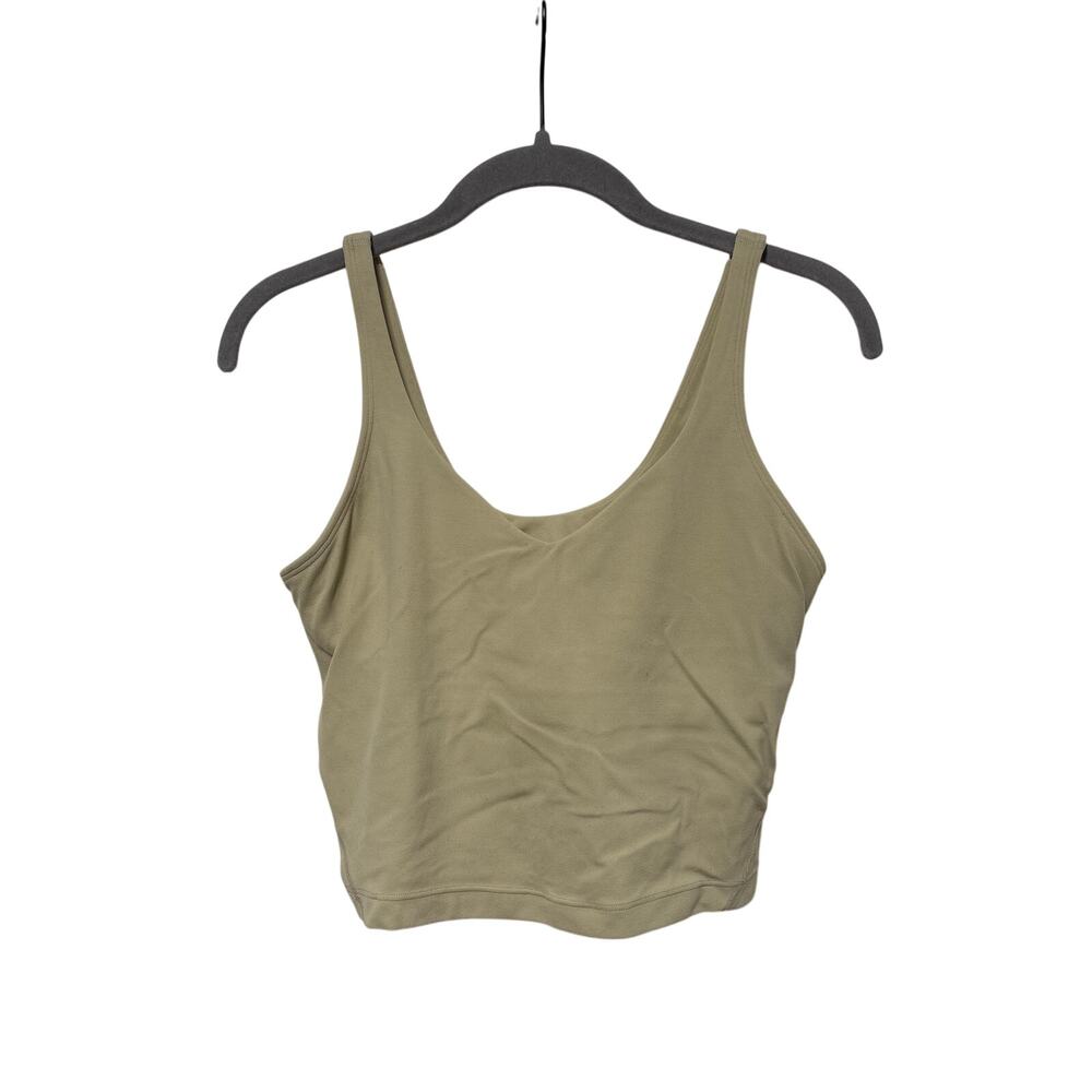 Lululemon Crop Tank Top in Olive Green, Size 6 - Picture 2 of 5